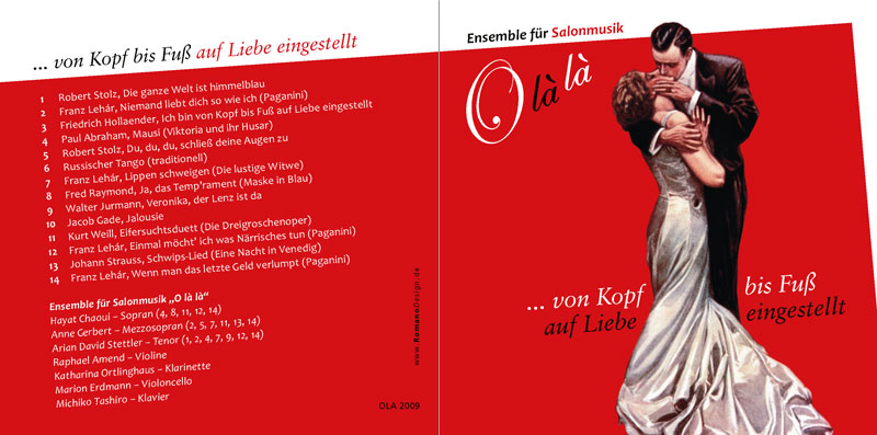 CD-Booklet · Debut-CD des Ensembles für Salonmusik „O là là“ CD-Booklet