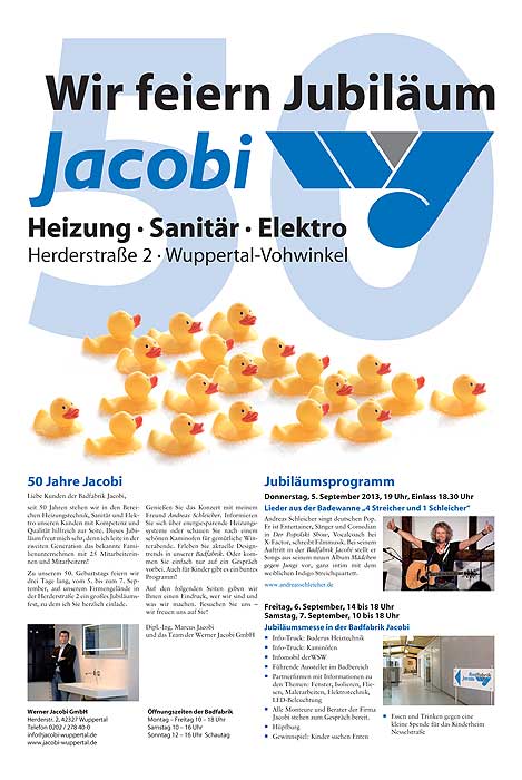 WZ-Jublilumsbeilage der Badfabrik Jacobi