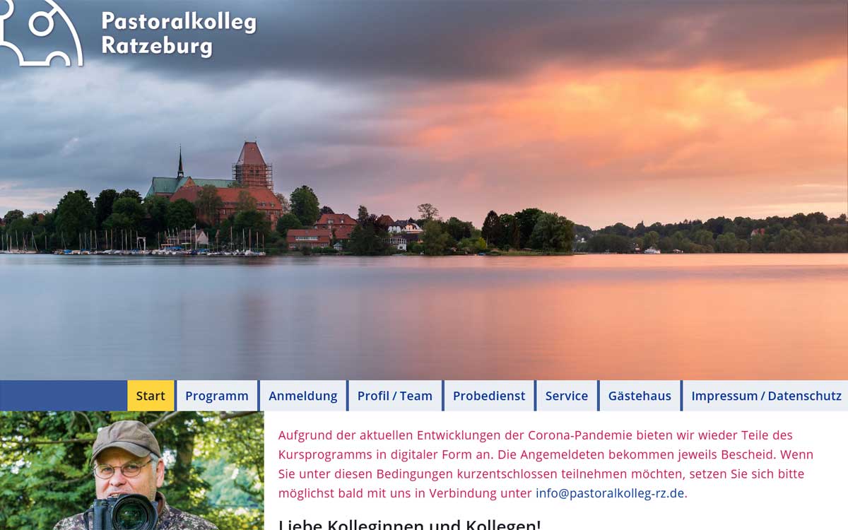 Internetauftritt des Pastoralkollegs Ratzeburg Internetauftritt des Pastoralkollegs Ratzeburg