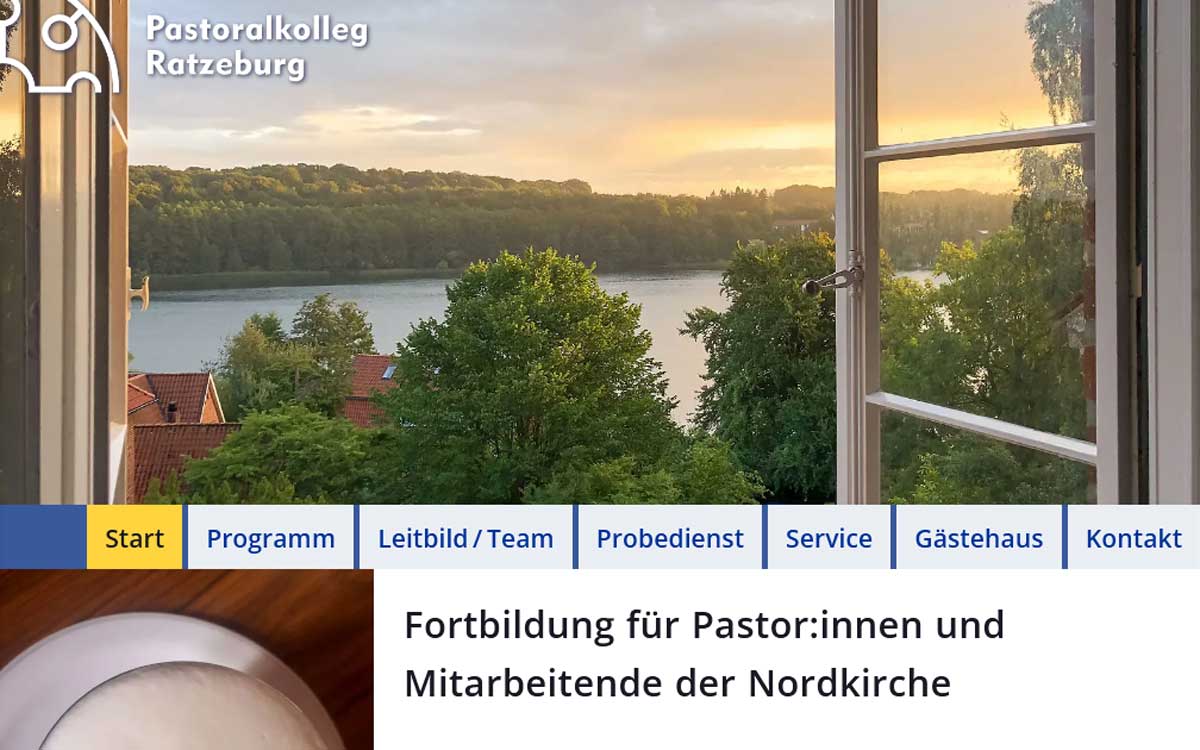 Internetauftritt des Pastoralkollegs Ratzeburg